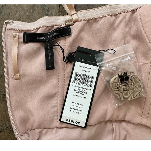 BCBGMaxAzria Amber Cascade Dress in Antique Blush - Picture 9 of 11